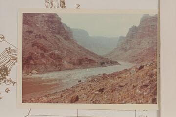 Down river from the top of the talus near the Kolb inscription.  Rapid 23 at left