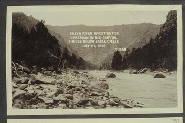 Green River Investigation:  Upstream in Red Canyon, 2 miles below Eagle Creek