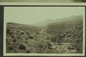 Green River Investigation:  Up Choke Cherry Draw,  Rodman Elev. 5991, Inst. 6024