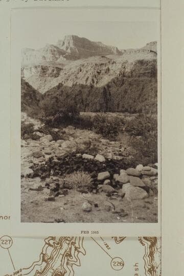 Pile of old cans at mouth of Peach Springs Wash