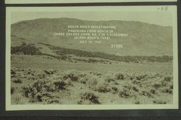 Green River Investigation:  Panorama from North of Choke Cherry Draw, No. 2 of 4 Clockwise (Along Boar's Tusk)