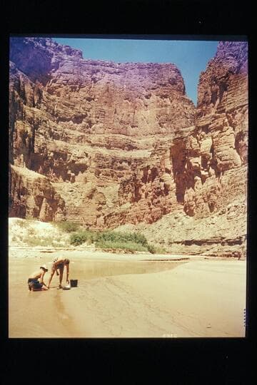 Joe Desloge and Anne Desloge; mouth of Kanab Creek