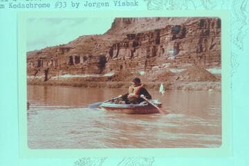 Dock Marston drifting in a Sportyak down to Hite