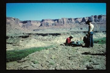 Across Green River at mouth of Horsethief Canyon