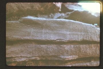 Julien inscription at overhang near fort at White Canyon