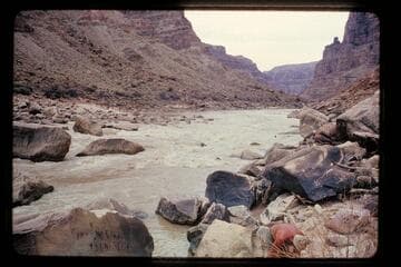 Rocks which trapped Best boot, Mile 204.5