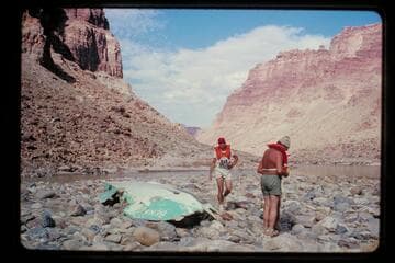 Jorgen and Bill at wreck of the "Ben Hurt"