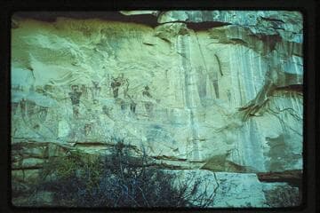 Glyphs 3 miles north of Thompson