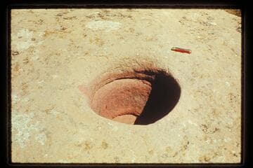 Detail of grain storage hole