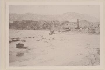 Ice jam at Lees Ferry