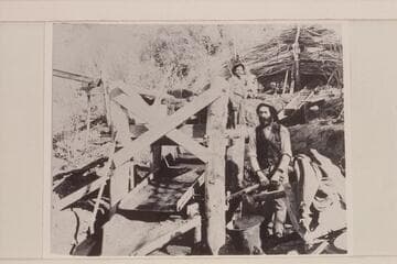 Mining in Glen Canyon.  Jack Butler's camp 20 miles below Halls Crossing