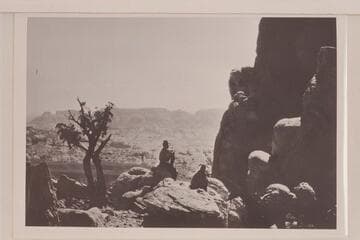 South end of Cummings Mesa.  Mike with Indian