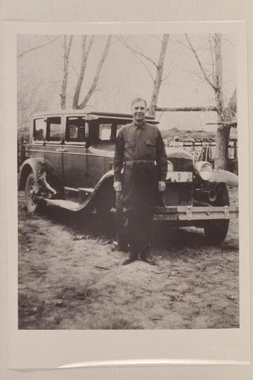 Governor George Dern at Hanksville en route to Hite where he started on a Glen Canyon traverse with Dave Rust