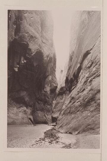 Narrow canyon between fault and the junction with the southwest fork of 73.6