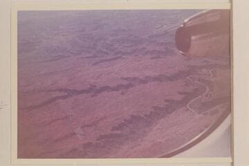 Down Green River from Mile 55; jet plane at about 30,000 ft