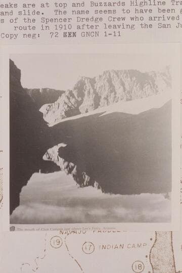 The mouth of Glen Canyon just above Lees Ferry