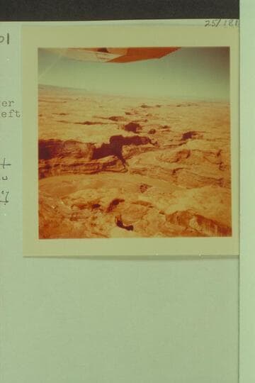 The mouth of the Escalante river.  Fifty Mile Mountain at upper left