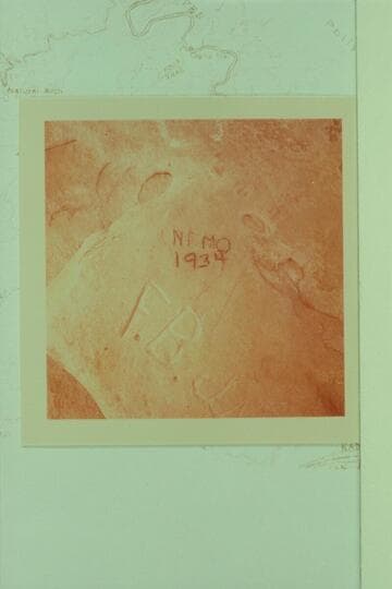 Nemo inscription, probably made by Everett Ruess.  Left side of Davis Gulch, 1/2-1 mile above natural arch or about 3 miles from Escalante River