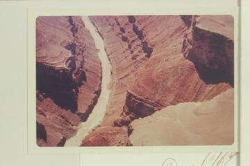 Down from Cave Springs Rapid.  27 Mile Rapid is at top margin and 26 Mile Rapid is a little left and below center