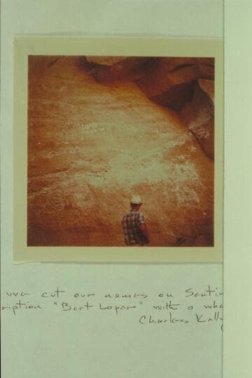 Inscription back of Sentinel Rock