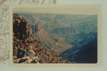 Towards Nankoweap from The Saddle.  Marion Point at left.  Kwagunt Butte upper center