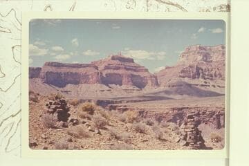 Dunn Butte; The Angels Gate; Wotan Throne.  From Grand View Trail and Tonto Trail