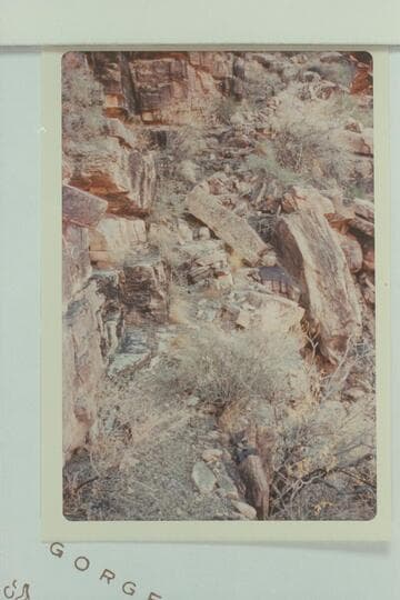 Construction in the Tapeats on the Spur Trail which reaches the river at Mile 80.9