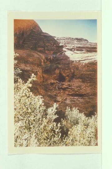 Old Indian Trail out of West Canyon, up left bank, approximately 3 miles from Colorado River.  Note Escalante-type steps