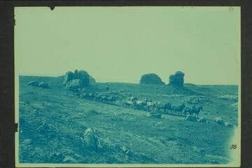 Transporting machinery from R. R. to river- for the dredge