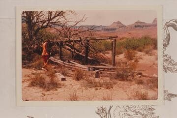 Remains of a cabin at Mile 69.7 about 100 yards from the left bank
