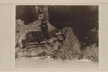 The salt canyon at Kwagunt Rapid from the air.  Cessna plane piloted by Guy Forcier