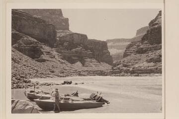 The boats at the foot of 24.5 Mile Rapid