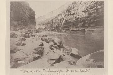 Downriver from Mile 15.1--15.3.  Stanton photo after Nims had fallen and was unconscious