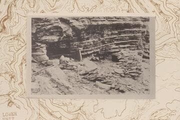 Small granary or shelter in area between Mile 9.2 and 9.4 of Stillwater Canyon- right bank, where the second Powell crew found ruins