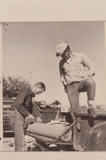 The excitement of wrapping up a fossil dinosaur-lizard.  Kayenta
