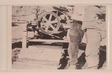 Chas. Spencer's placer mining equipment on the San Juan River