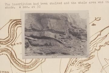 Julius Stone at the D. Julien inscription in Hell Roaring Canyon