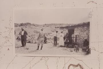 The Oljeto Trading Post.  Louisa Wetherill in front of the door