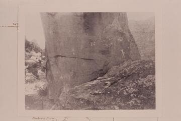 DJ and Ab insriptions near mouth of Chandler Creek, Desolation Canyon