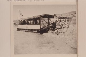 The motorboat "Paddy Ross" on the Green River near the mouth of the San Rafael