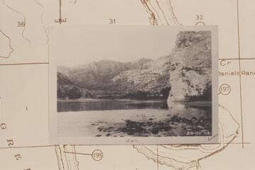 Lower portal of Split Mountain from just outside taken from the east bank