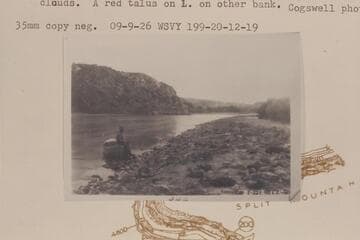 Dubendorff at the right bank of Green River at the foot of Split Mountain