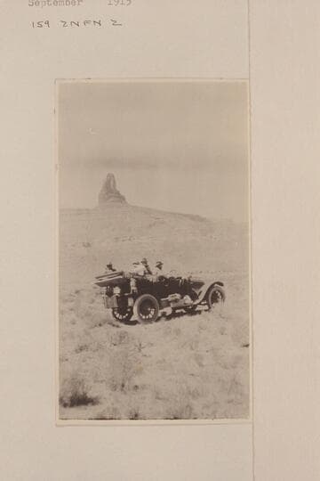 The Zahn Franklin car near Owl Rock en route from Los Angeles to the San Juan River