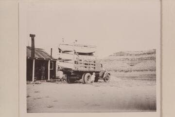 The three Nevills sadirons loaded on the truck to be hauled to Green River, Wyoming, from Mexican Hat