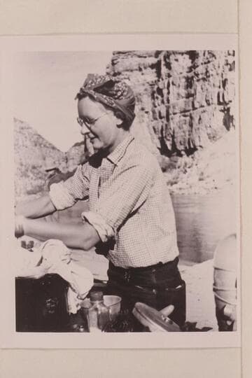 Millie Baker at pearl diving