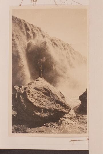 At the foot of the Grand Falls of the Little Colorado when running full