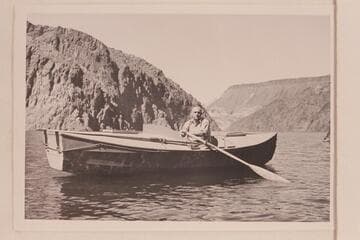 Buzz Holmstrom near Hoover Dam after solo run