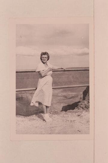 Marion Hudson (Mrs. Ed Hudson); South Rim of Grand Canyon at time of run in "Esmeralda II"