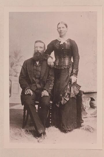Mr. and Mrs. Alfred Goodman.  Goodman was an older brother of Frank V. Goodman.  Photo in Australia on their wedding day