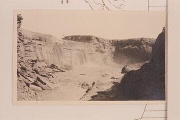 Grand Falls of the Little Colorado from below.  Lava Formations